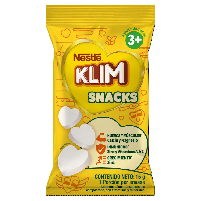 Snack Para Niños Klim De Corazones Sobre x 15 gr  