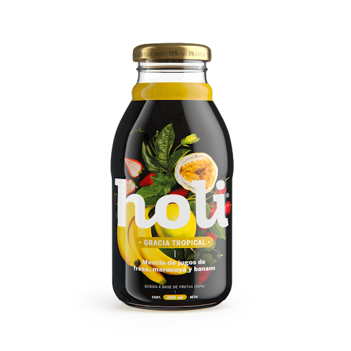 Jugo Holi Gracia Tropical Fresa Maracuyá Y Banano x 280 ml