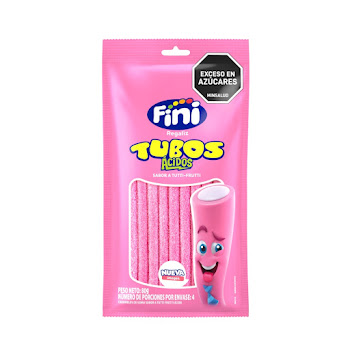 Dulces Fini Tubos Tutti Frutti Paquete x 80 gr  