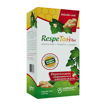 Respetos Plus Hedera Helix + Propóleo + Jengibre Carnot Solución Oral x 120 ml  