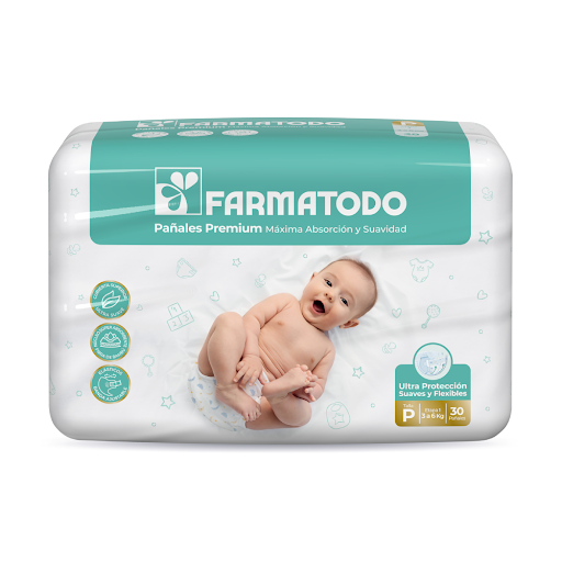 Pañal Farmatodo Premium Etapa 1 Talla P Paquete x 30 und