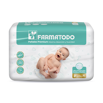 Pañal Farmatodo Premium Etapa 1 Talla P Paquete x 30 und  