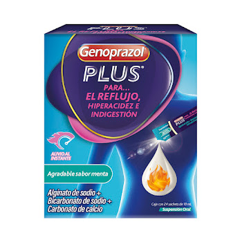 Genoprazol Plus Sabor   Menta Genomma Caja x 24 Sachets  