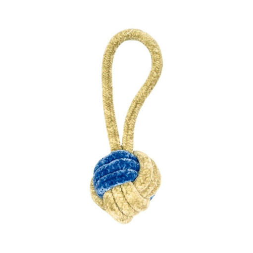 Juguete Jalador Para Mascotas Amarillo Tsuya Bolsa x 1und Juguete para mascotas elaborado en cuerda resistente, ideal para juegos de mordida y tira. Su diseño con nudo proporciona mayor durabilidad y ayuda a mantener la higiene dental de tu mascota mientras 
