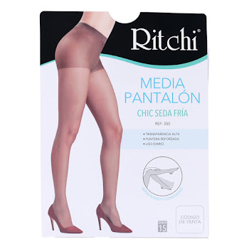 Medias Ritchi Pantalón Chic Seda Fria Transp Alta Talla L Natural x 1 und  