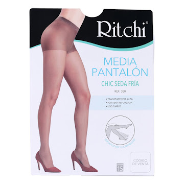 Medias Ritchi Pantalón Chic Seda Fria Transp Alta Talla L Natural x 1 und  