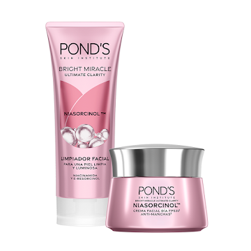 Combo Cuidado Facial   Ponds Espuma + Crema Bright Miracle Dia 