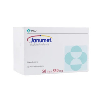 Janumet Sitagliptina + Metformina 50mg/850mg MSD Caja x 56 Tabletas  