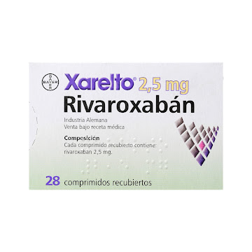 Xarelto Rivaroxaban 2.5 mg Bayer Caja x 28 Tabletas  