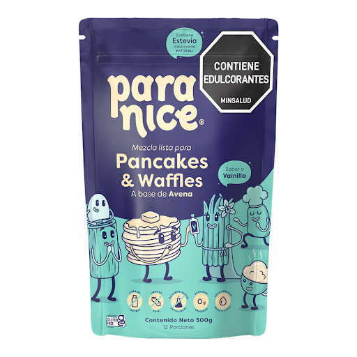 Mezcla Paranice Para Pancakes Y Waffles A Base De Avena Vainilla Bolsa x 300 gr