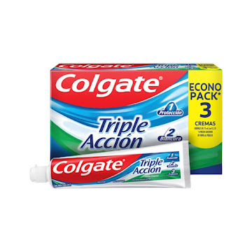 Crema Dental Colgate Triple Acción 75ml Caja x 3 und  