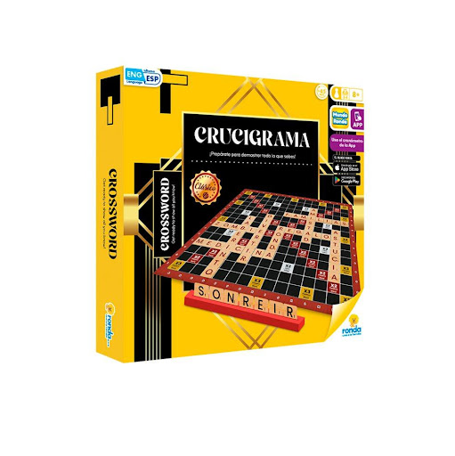 Juegos de Mesa Crucigrama Clasico Carton Ronda Ronda Caja x 1 Obtén el mayor puntaje posible formando palabras en el tablero por medio de las fichas según los valores de cada letra.
