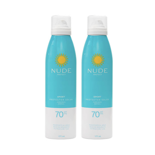 Protector Solar Nude Aerosol Sport SPF 70 x 177 ml x 2 und