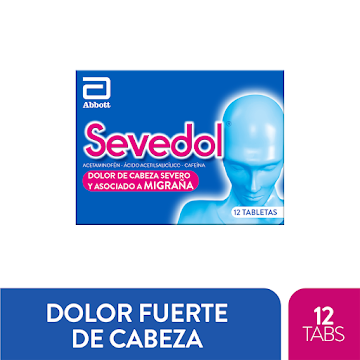 Sevedol Acetaminofén + Ácido Acetilsalicilico 250mg Abbott Caja x 12 Tabletas  