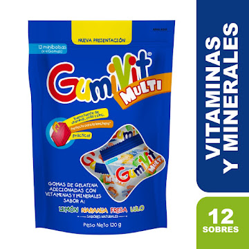 Gumivit Multi Vitaminas y Minerales Gomas Procaps Bolsa x 12 Sobres  