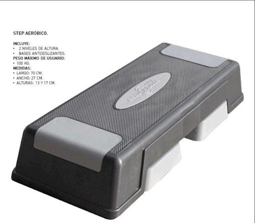 STEPS AEROBICOS SPORT Sport Fitness Individual x 1 Plataforma para ejercicios cardiovasculares, ideal para mejorar resistencia y tonificar músculos.Características:Material: Plástico resistente.Superficie: Antideslizante.Capacidad de peso: Hasta 250 k