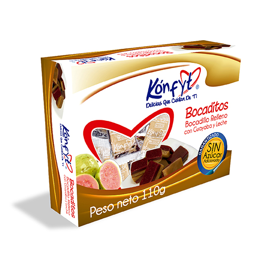 Bocadillo Kónfyt Guayaba Y Leche 0% Azúcar Caja x 145 gr