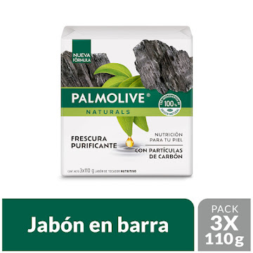 Jabón Palmolive Antibacterial Carbón en Barra 110gr x 3 und  
