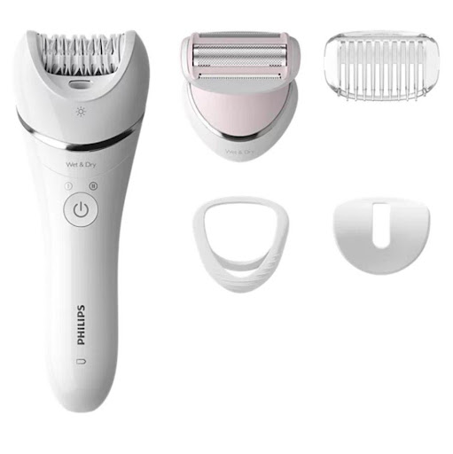 Depiladora Wet & Dry Philips BRE710/00 con 5 Accesorios  Philips Caja x 1 Philips BRE710/00 depiladora Wet & Dry elimina vello desde 0,5 mm, con pinzas cerámicas hipoalergénicas, luz Opti‑Light, 2 velocidades, cabezal ancho y uso en seco o húmedo.