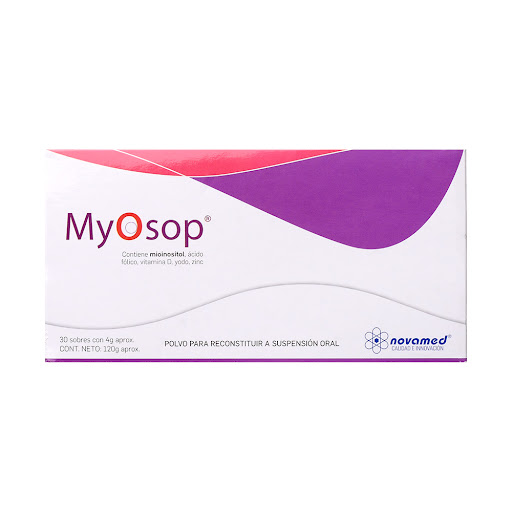 Myosop Mioinositol +   Acido Fólico 3000 mg/0.40mg Novamed Caja x 30 Sobres