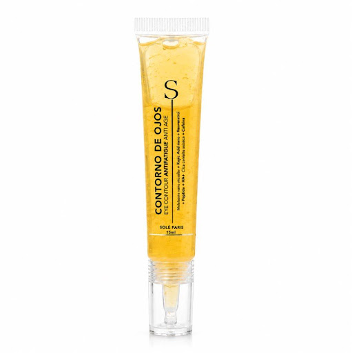 Contorno de Ojos Antifatigue Anti Age | Vegano | Biotecnología Coreana | 15 ml Sole Paris Dispensador de punto x 1 undefined