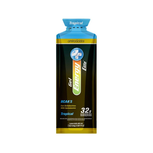Gel Energetico Carbo 32 + Aminoacidos Tropical ENERGY ELITE Sachet x 60ml Optimiza tu rendimiento y recuperación con este avanzado hidrogel energético, diseñado especialmente para deportistas de alto rendimiento. Su fórmula combina energía inmediata con soporte muscular, id