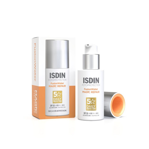 Fotoprotector Facial Isdin Fusion Water Magic Repair Spf 50 Frasco x 50 ml