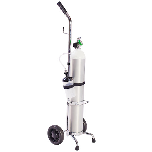 KIT 1 CON CILINDRO DE 680 LT SIN OXIGENO IMPORMEDICAL  x 1 Kit de oxigenoterapia compuesto por un cilindro de 680 litros sin oxígeno, ideal para uso domiciliario o institucional. Incluye carro de transporte, regulador de flujo de 015?LPM, acople tipo yugo y 