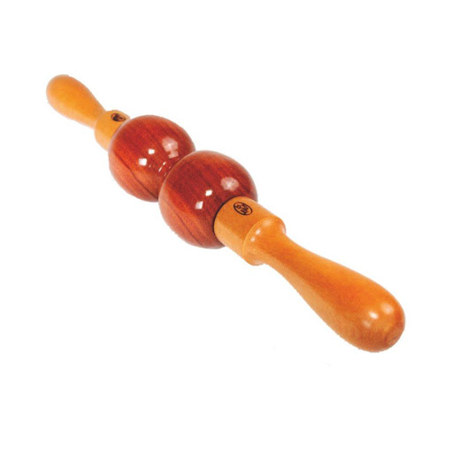 RODILLO BIESFERICO GIRATORIO Relax Wood UND x 1 Herramienta de maderoterapia diseñada para precalentamiento muscular, moldeamiento corporal y reducción de grasa localizada. Su mecanismo giratorio permite un masaje profundo, activando la circulación