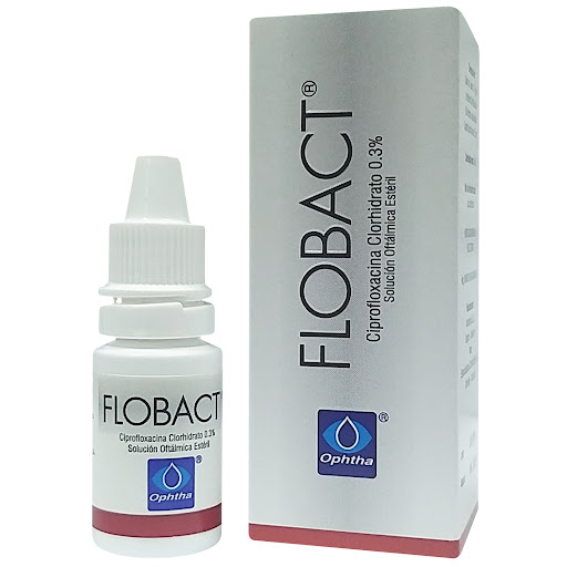 Flobact Ciprofloxacina Clorhidrato 0.3% Ophtha Frasco x 5 ml
