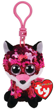 Peluche TY Flippables   Jewel Zorro Rosado Clip x 1Unidad 