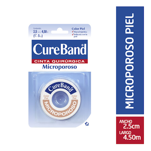 Microporo Cure Band Color Piel de 2.5cm. x4.50m x 1 und
