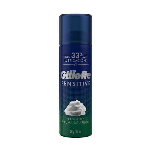 Espuma de Afeitar GILLETTE Sensitive para Piel Sensible Lata x 57 ml