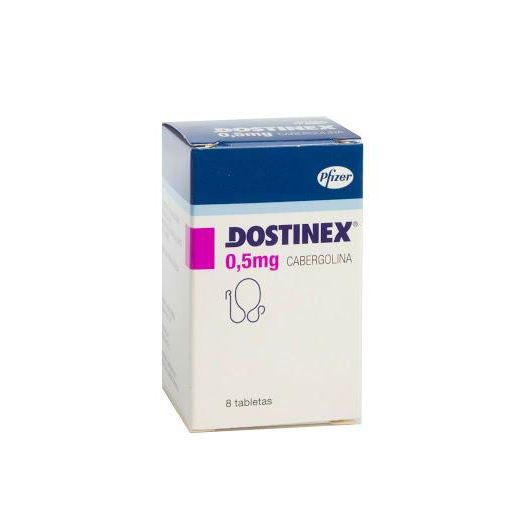 Dostinex Cabergolina 0.5 mg Pfizer Caja x 8 Tabletas