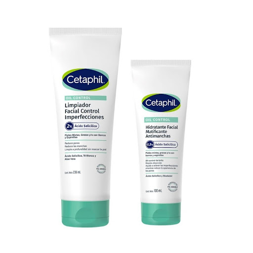 Combo Limpiador Facial Cetaphil Oil Control Control Imperfecciones x 236 ml + Hidratante Facial Cetaphil Oil Control Matificante Antimanchas x 100 ml