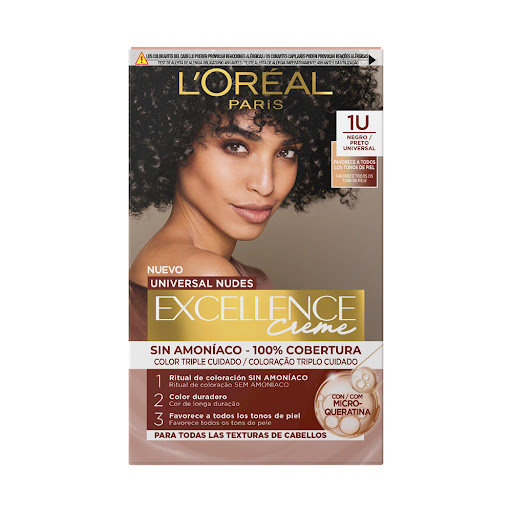 Tinte Loreal Excellence Nudes Sin Amoníaco Negro Universal Caja x 1 und