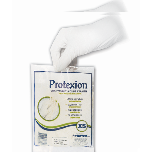 Guantes De Latex Protexion Para Examen Talla XS x 1 und