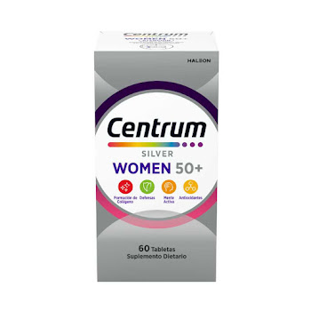 Centrum Silver Women 50+ Vitamina D3 + Ácido Ascórbico 800ui/150mg Haleon Caja x 60 Tabletas  