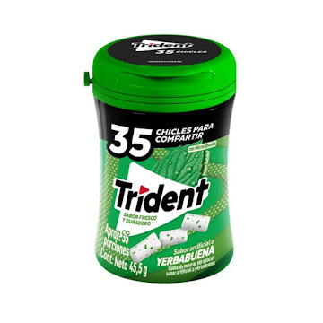 Goma de Mascar Trident Yerbabuena Botella x 45.5 gr  