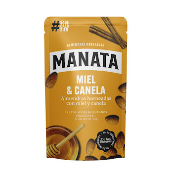 Almendras Horneadas Manata Miel Canela X 30 gr  