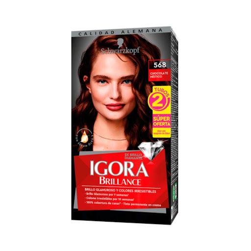 Tinte Igora Brillance 568 Chocolate Mistico Caja x 1 und