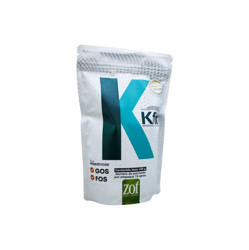 Kfir ZOI Doypack 450 gr x 1 Kéfir en polvo con base de yogur griego es un suplemento alimenticio, enriquecido con fructooligosacáridos (FOS) y galactooligosacáridos (GOS), fibras prebióticas que complementan el equilibrio digest