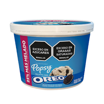Helado Popsy Oreo Extra Contenido&nbsp;Envase x&nbsp;1&nbsp;Lt    