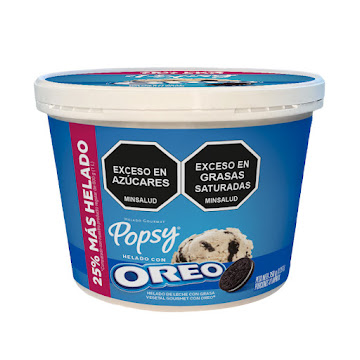 Helado Popsy Oreo Extra Contenido&nbsp;Envase x&nbsp;1&nbsp;Lt    