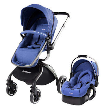 Solo Online Coche Con Portabebe   Bebesit 360 Grados Color Azul X 1 Unidad 