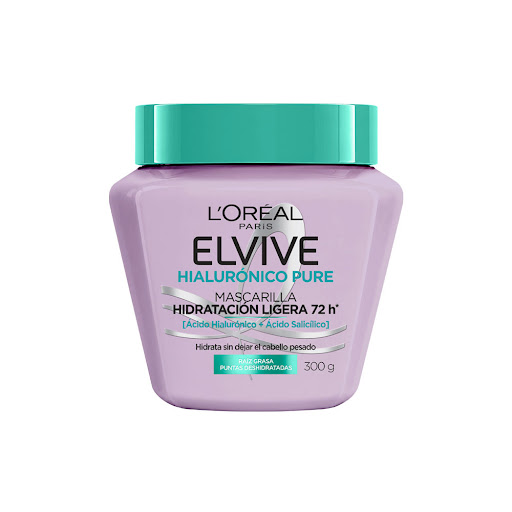 Tratamiento Elvive Pure Ácido Hialurónico Sin Sal x 370 gr