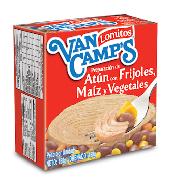 Atún Van Camps Mexicano Frijoles Maíz Y Vegetales Lata x 150 gr  