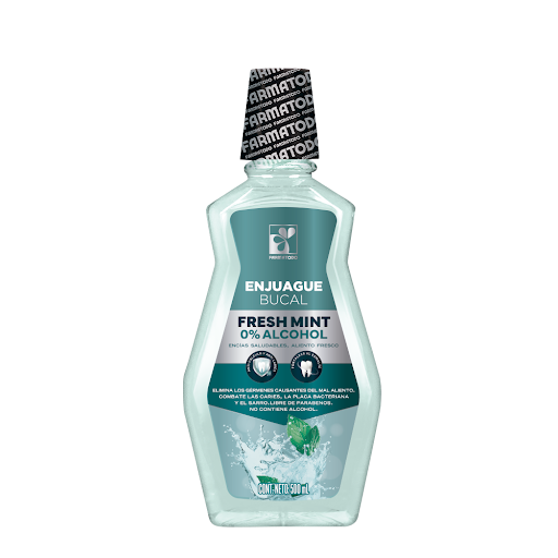 Enjuague Bucal Farmatodo   Fresh Mint 0% Alcohol  x 500 ml