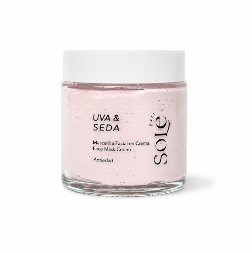 Mascarilla Facial Orgánica Antiedad con Ácido Hialurónico y Resveratrol | Vegana | Biotecnología Coreana Sole Paris Envase con tapa x 1 undefined