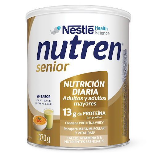 Alimento En Polvo Nutren Senior Nestle Sin Sabor Lata x 370 gr